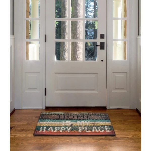 Фото - Килимок придверний Multyhome Lima Happy Place 45x75 см (EU5000052)